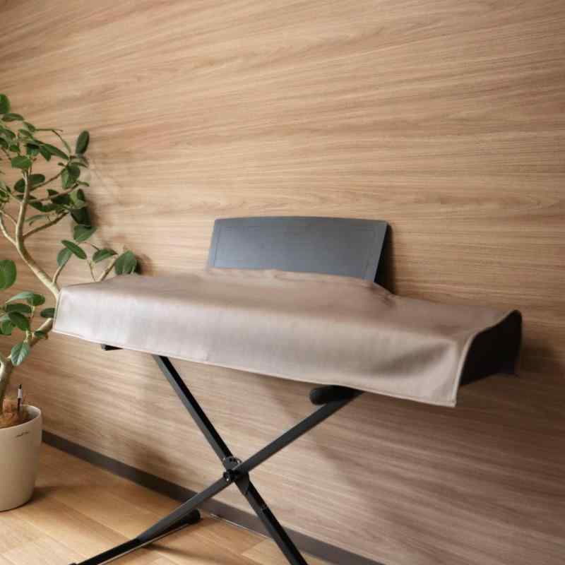 【現役ピアニストが手掛ける音楽雑貨】 [ミファミレミュージック] 電子ピアノカバー PiuColor 88鍵盤 [意匠権出願] お部屋に馴染むキーボード鍵盤カバー 洗えるダストカバー 譜面台対応