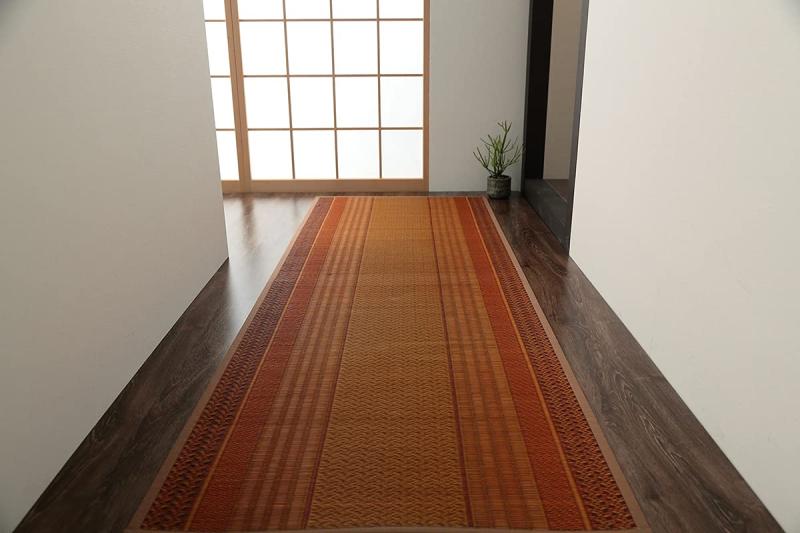 Rakuten - イケヒコ い草 廊下敷き マット DXランクス総色 廊下敷 日本製 裏 不織布