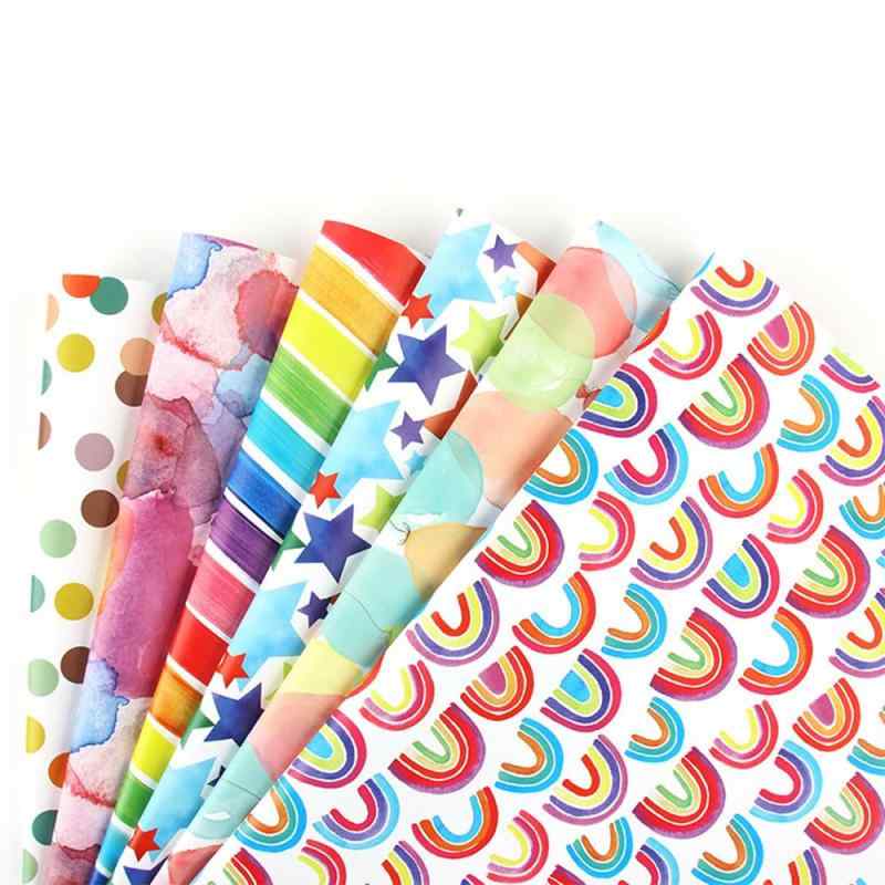 樂天商城 - 包装紙 ラッピングペーパー 薄葉紙 可愛い柄 誕生日 お祝い バレンタインデー クリスマス 結婚式 人気 ラッピング用品 6枚入