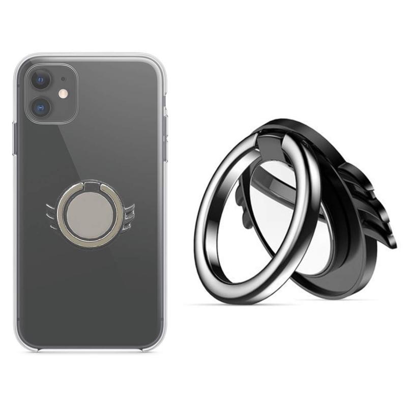 乐天商城 - スマホ リング 薄型 天使の羽 ホールドリング スタンド機能 落下防止 車載ホルダー 360°回転 携帯リング iPhone/Android多機種対応