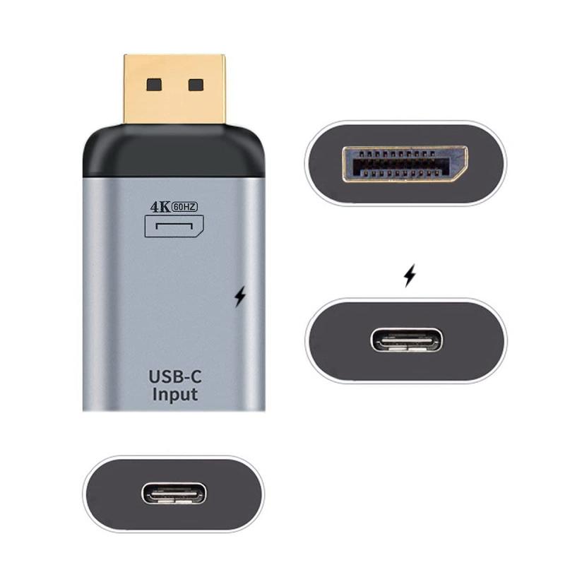 Cablecc 100W 10Gbpsケーブル &amp; USB-C Type C メスソースからDP/Mini DP/HDMIシンクHDTV&amp;PD電源アダプター 4K 60hz 1080p 電話&amp;ノートパソコン用