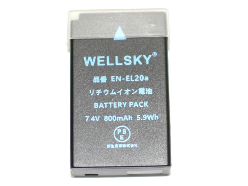 WELLSKY EN-EL20 EN-EL20a 互換バッテリー 1500mAh MH-27 MH-29 超軽量 USB Type-C 急速互換充電器 純正品と同じよう使用可能 残量表示可能