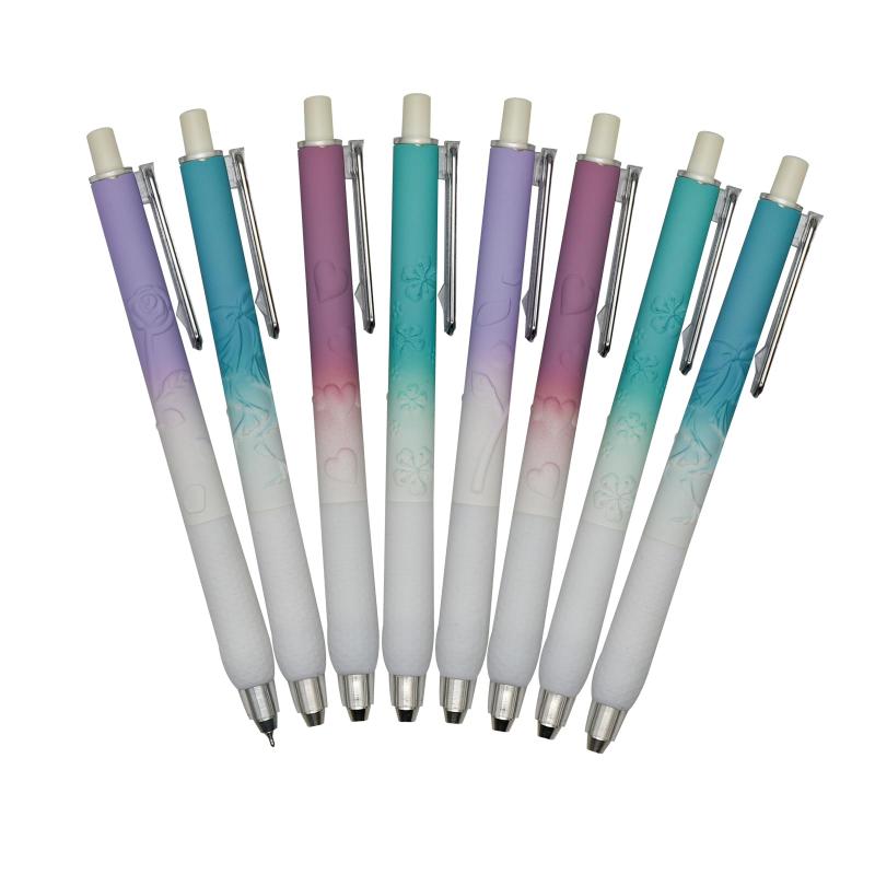 Rakuten - Lopenle 4本セット おしゃれ 浮き彫り 花 ボールペン 1.0mm 黒 学生 文房具 書きやすいボールペン かわいい 面白い おもしろ 子供 手帳 事務用 筆記具用 入学お祝い 誕生日 プレゼント ギフト