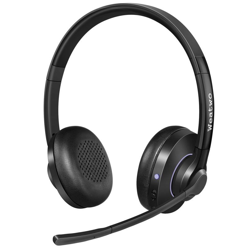 ヘッドセット bluetooth ワイヤレスヘッドセット マイク付きブルートゥースヘッドフォン 両耳 aptX HDに対応 デュアルマイクCVCノイズキャンセリング Class 1 bluetooth 2台同時接続可能 Zoom/Skype/Teams