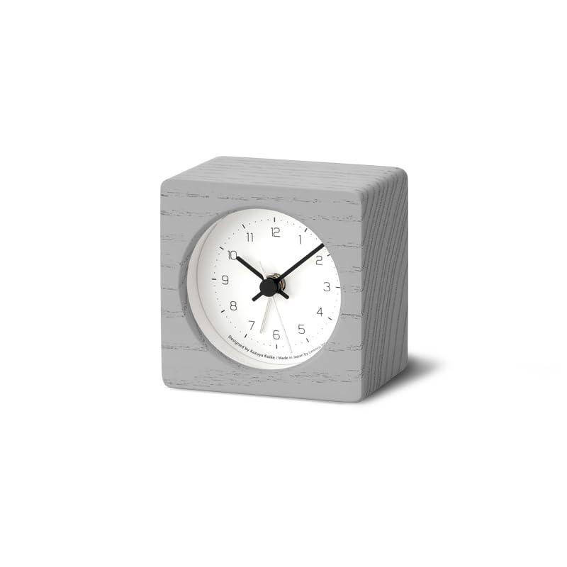 Watches - レムノス 置き時計 ニュート アラーム クロック アナログ 天然色木地 灰 NEUT alarm clock KK24-09 GY Lemnos