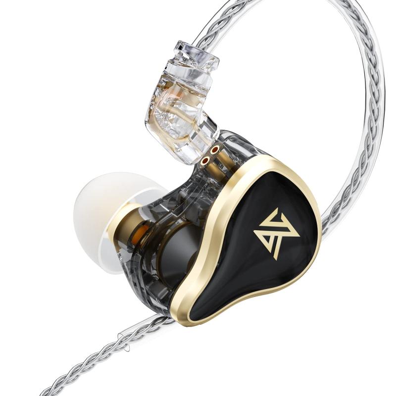 KZ ZAS イヤホン 有線 HiFi 7BAs + 1DDsハイブリッド16ドライバーIEMイヤホン, スポーツ ノイズキャンセリングイヤフォン 3.5mmジャック 2Pin リケーブル 着脱式イヤホン(マイク付き、ブラック) putera-10154525 GRATIQUE MIEI パッケージ画像