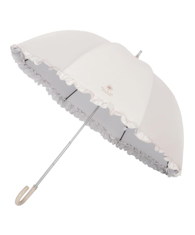 Rakuten - ムーンバット 【ポールアンドジョー】 日傘 長傘 レディース 晴雨兼用 一級遮光 遮熱 UV スカラフリル 22-113-12134-06