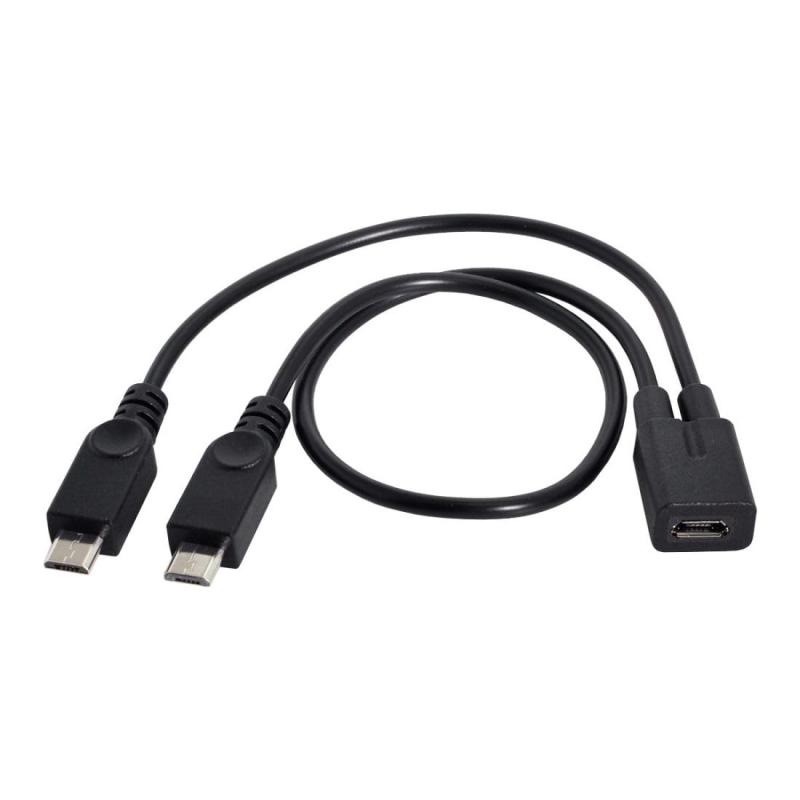 chenyang Micro USBメス 1~2マイクロUSBオススプリッター延長充電ケーブル