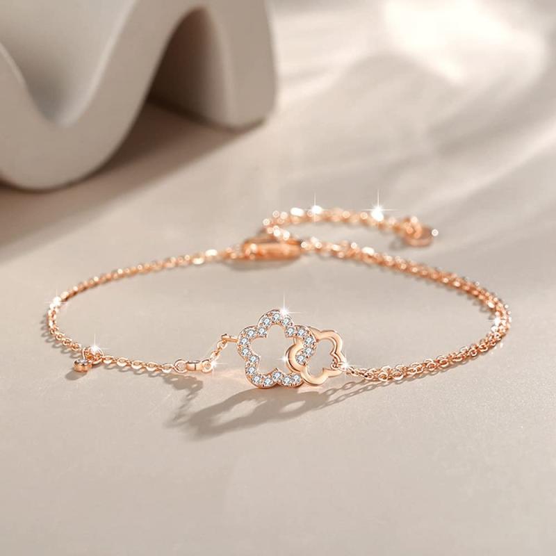 GRATIQUE MIEIの桜 ブレスレット レディース 高級 ジルコニア 18K 18金 レディース ブレスレット 人気 ジュエリー 専用ボックス付き｜アングル3