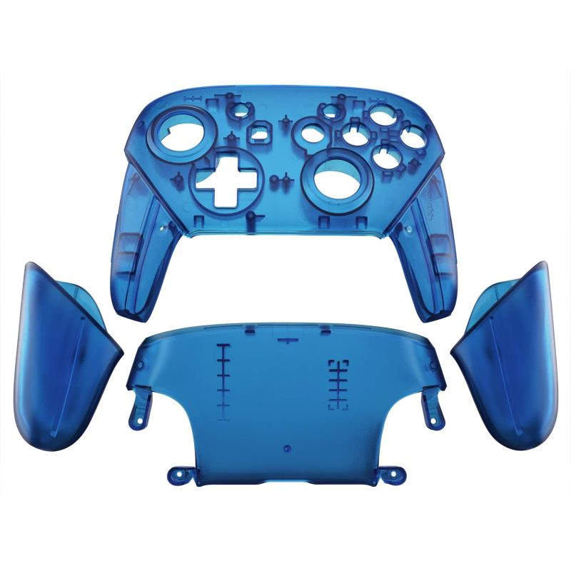 コントローラーではなく、eXtremeRate switch proコントローラーに対応用グリップフェースとバックプレートケースキット（クリアブルー）、 スイッチプロコンに対応用DIY交換用ハウジングカバ