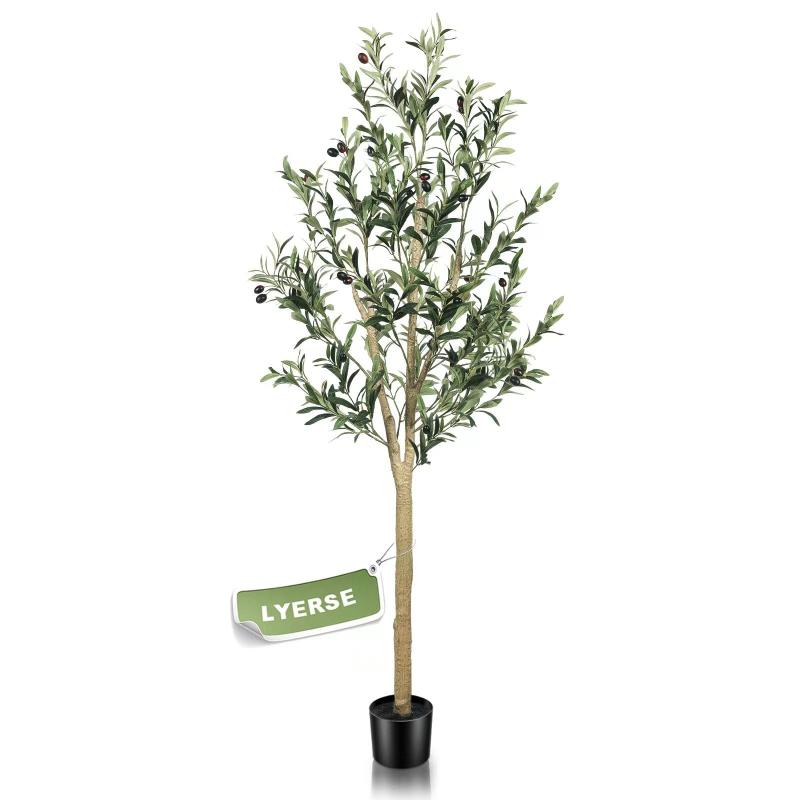 LYERSE フェイクオリーブの木 153cm 観葉樹 光触媒 大型フェイクグリーン 人工観葉植物 putera-10165630 GRATIQUE MIEI パッケージ画像