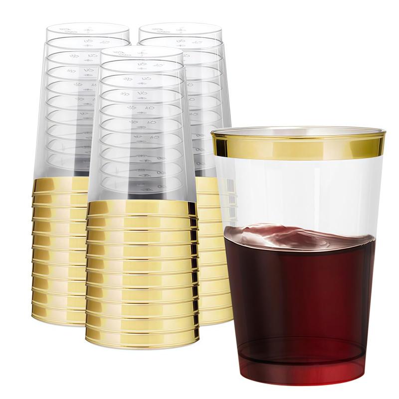 Qoexio プラスチックカップ プラカップ 西洋料理 アイスクリームカップ 使い捨てドリンク透明プラスチック ワイン、カクテル、パーティーカップ おしゃれ 飛散防止 使い捨て＆再利用可能な putera-10169810 GRATIQUE MIEI サンプル画像2