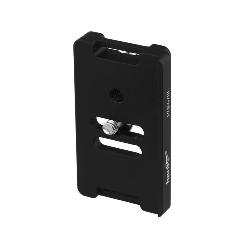 Haoge PQR-70L 70mm ユニバーサル QRカメラボディ クイックリリースプレート 固定リップフランジ付き Arca Swiss標準三脚ボールヘッドクランプ用 - 2