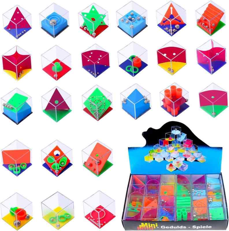 立体パズル 24点セット 脳トレ おもちゃ 暇つぶし 知育玩具 コンパクトで持ち運び便利 お子様からお年寄りまで遊べる ストレス解消 クリスマスプレゼント