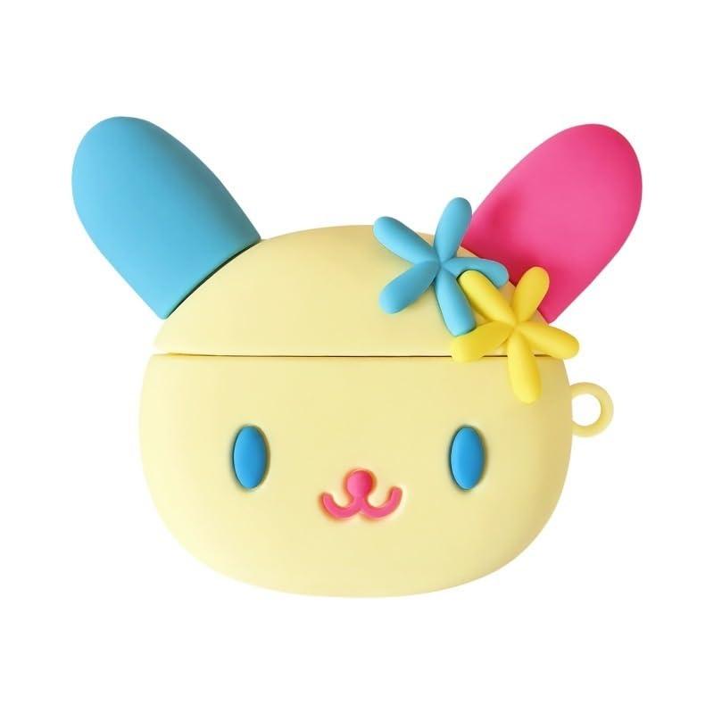 【Airpods第二世代・Airpods pro・Airpods第三世代・Airpods4・Airpodspro3に適応】ウサハナ イヤホンケース シリコン カバー おもしろい 収納ケース キズ防止 ワイヤレス充電可能 耐衝撃 全面保護 紛失