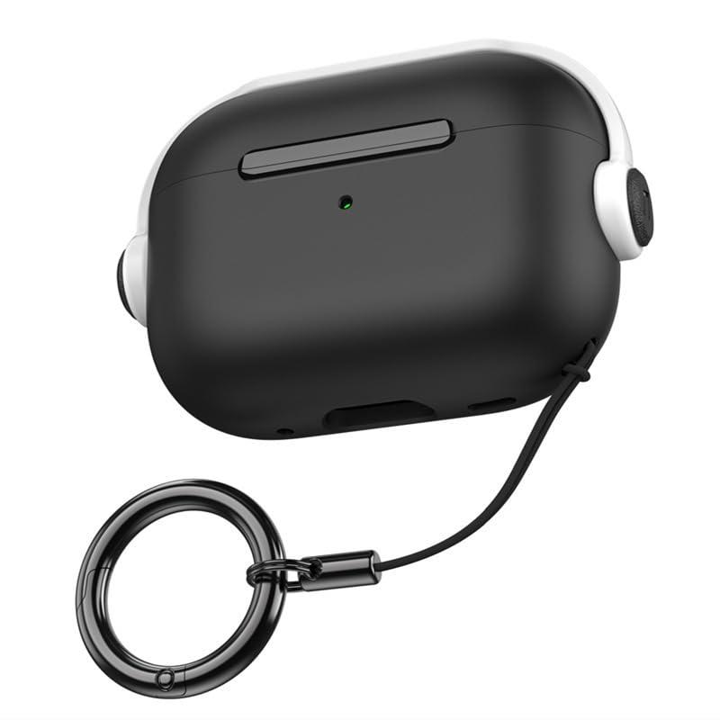 For AirPods Pro 3 ケース カバー【JYJIEJIE】360 全方位保護カバー TPU材質 着装まま充電可能 旅行 保護カバー キズ防止 耐衝撃 防水 收納 全面保護 充電便利 防震 軽量小型