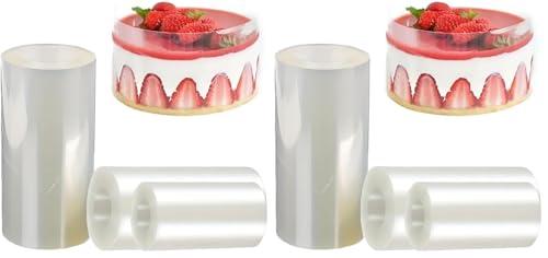 ケーキフィルム 透明 ケーキカラー ケーキ用サイドフィルム 保護膜テープ ムースフ...