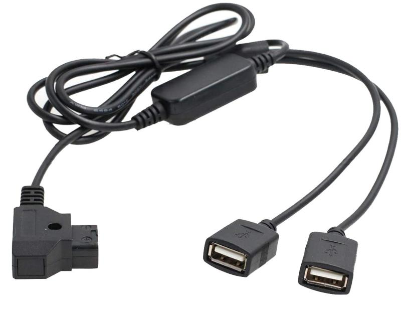 SZRMCC D-Tap to Double USB 5V 2A Conversion Power Cable for Mobile Phone iPad or Pad Device