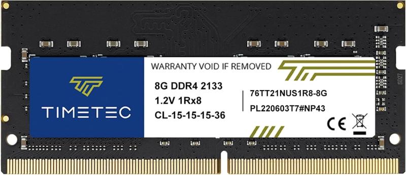 Timetec Hynix IC DDR4 2133MHz PC4-17000 Non ECC Unbuffered 1.2V CL15 1Rx8 Single Rank 260 Pin SODIMM Laptop Notebook Computer M