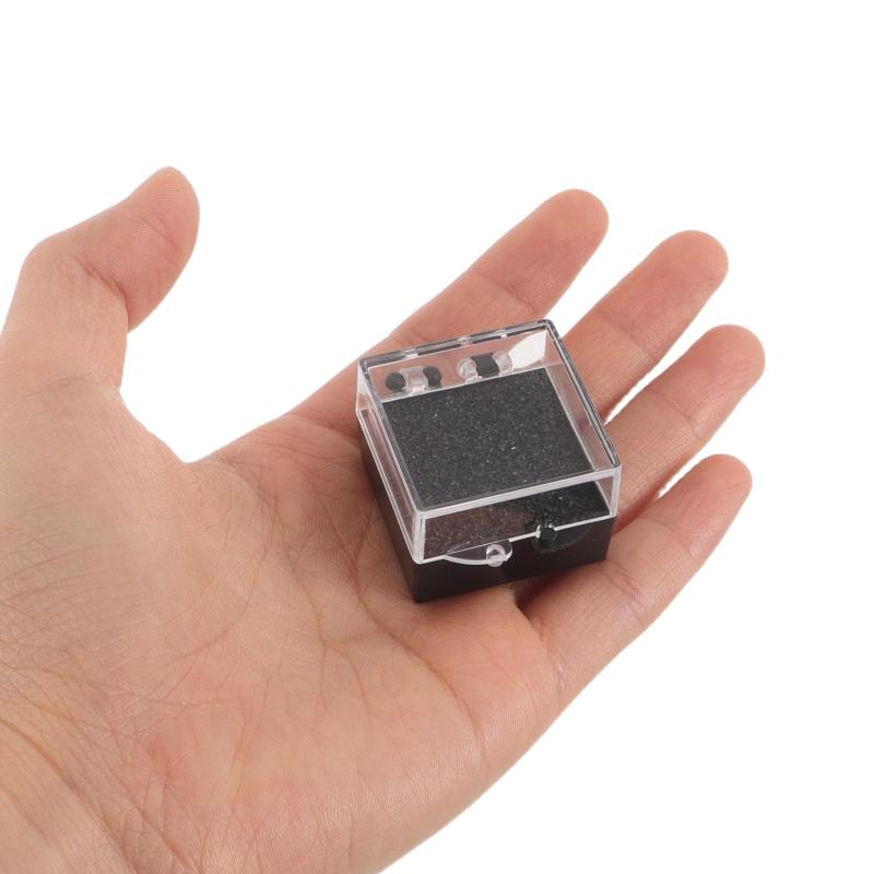 Frcolor アクリルケース 小物 12個セット 透明 小分け ボックス 黒スポンジ付き 3. 5x3. 5x2cm プラスチックケース 標本箱 宝石箱 ブローチ リング 持ち運び 什器 収納 梱包 展示 保護 (スクエア) putera-10184837 GRATIQUE MIEI サンプル画像2