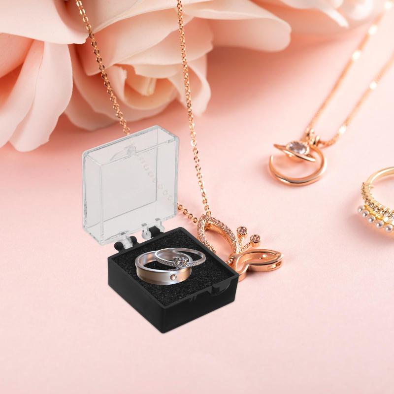 Frcolor アクリルケース 小物 12個セット 透明 小分け ボックス 黒スポンジ付き 3. 5x3. 5x2cm プラスチックケース 標本箱 宝石箱 ブローチ リング 持ち運び 什器 収納 梱包 展示 保護 (スクエア) putera-10184837 GRATIQUE MIEI サンプル画像3