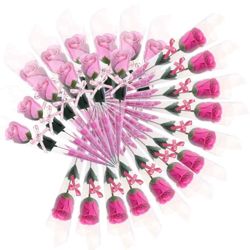 24本ソープフラワー薔薇一輪個別包...