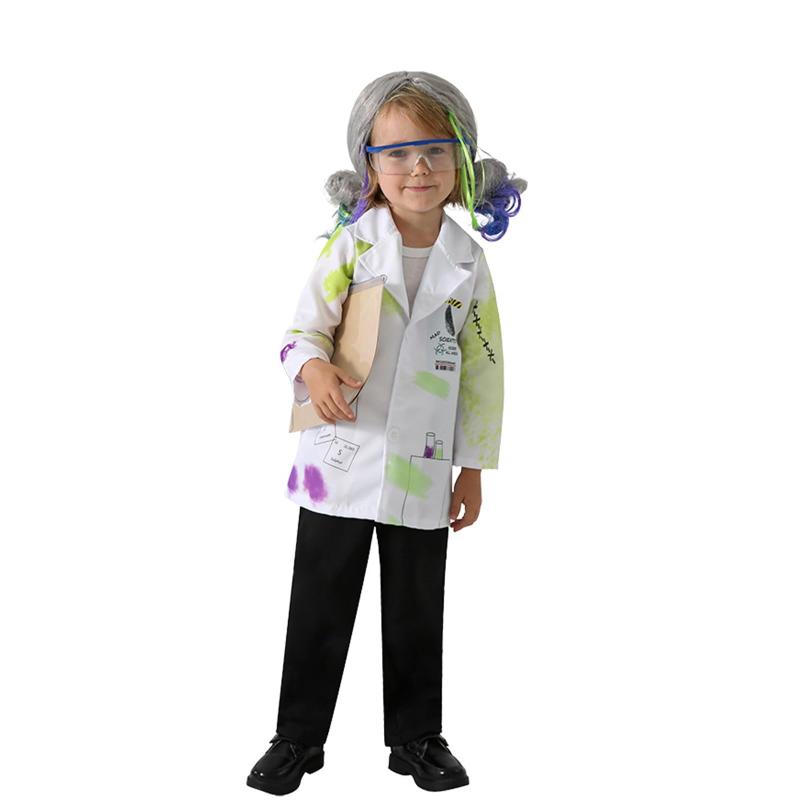 [LYING] キッズ 科学者 博士 コスプレ 子供用白衣 小学生 大人 実験用白衣 メガネ付き 2点セット ハロウィン仮装 キッズコート 長袖 理科 学者 面白い コスチューム 衣装 男の子 女の子 演出服 素材：100% ポリエステル　　セット内容：コート*1＋メガネ*1　　対象：子供、ジュニア、大人　 細部までこだわった本格的な作りで、リアルな科学者・博士にコスプレ衣装サイズ：L/XXL（L:着丈70cm； 肩幅：31cm；適用身長参考：125-135cm； 参考年齢：8-10歳　XXL:着丈88cm；肩幅：41cm；適用身長参考：165-175cm；参考年齢：15歳-大人）実験服とメガネの2点セットで、ハロウィン、お仕事体験コスチューム、コスプレ、学生様の実験用白衣、親子ごっこ遊びなどにおすすめです。上質で肌触りいい素材を使用し、蒸れにくく着心地も抜群です。それに、簡単に着脱できる前ボタンタイプなので、お子様自分でも使いやすいです。白衣には面白い落書きがあり、リアルでオシャレさをアップ小学生からジュニアまで男の子も女の子も丈夫で長くお使いいただけます。