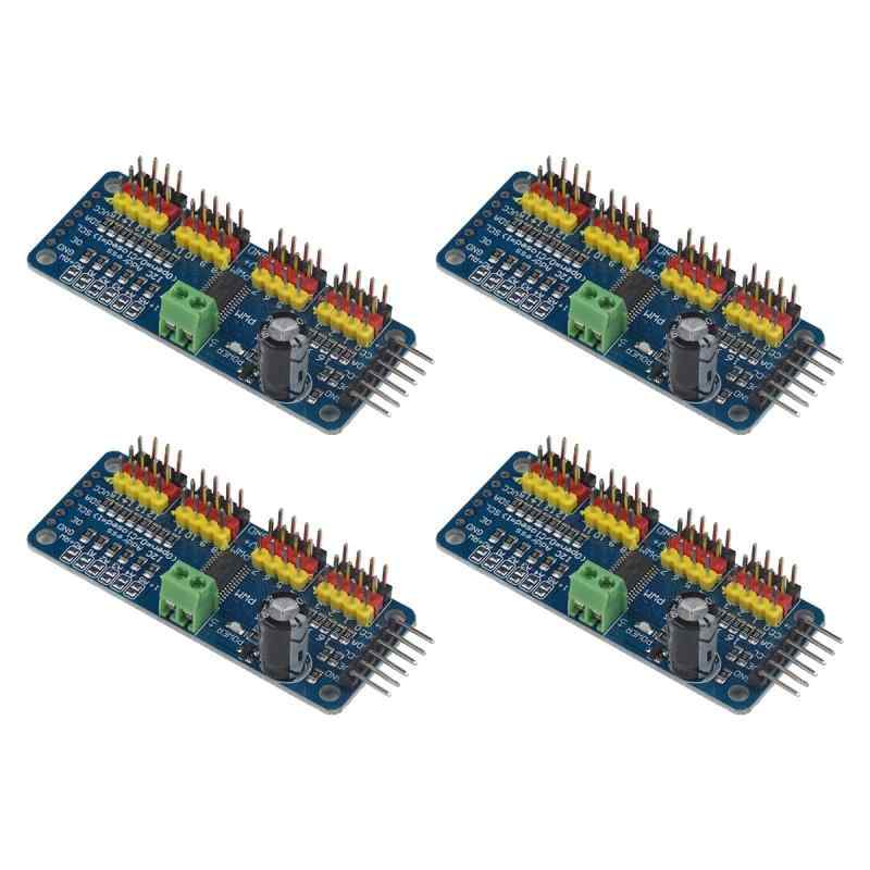 PCA9685 16チャンネルモジュール PWM/サーボ/サーボドライバーボードコントローラ IICインターフェース Raspberry Piとロボット用 4個