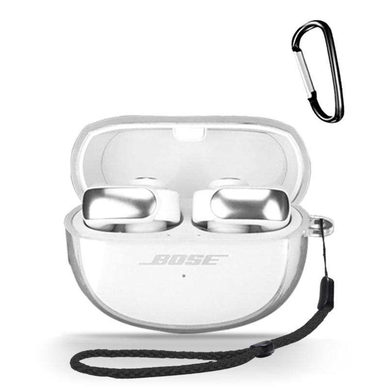 Bose Ultra Open Earbuds 用 ケース 全面保護カバー シリコンケース  カラビナ付き 耐衝撃 防水 防塵 装着充電可能 全面保護 キズ防止 Bose Ultra Open Earbuds 対応インイヤーヘッドホン用