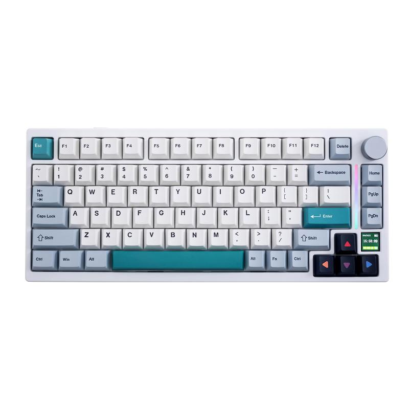 GK GAMAKAY TK75-V2 メカニカルキーボードTFTスクリーン付き＆ノブ付き 75% ワイヤレス ホットスワッパブル Bluetooth/2.4GHz/USB-C RGB