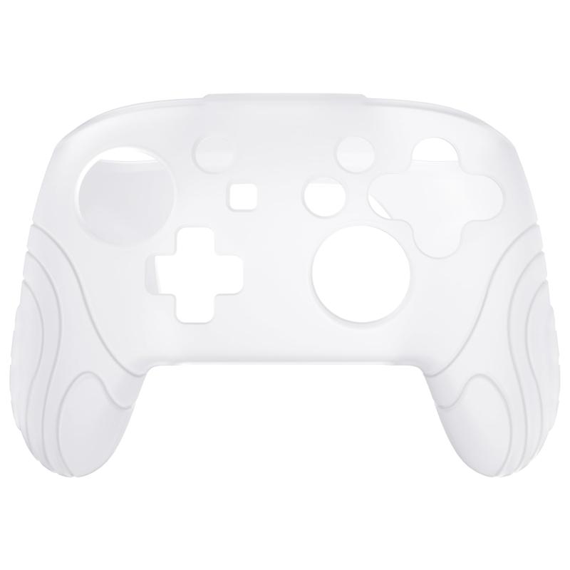 PlayVital Switch Proコントローラーに対応用人間工学に基づいた滑り止めシリコンカバーケース、スイッチプロコン用ソフトラバープロテクタースキン、サムグリップキャップ付き