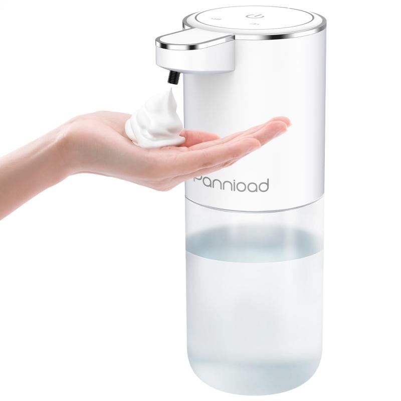 ソープディスペンサー ハンドソープ 自動 泡 吐出量4段階調 400ml 壁掛け オートディスペンサー ディスペンサー 充電式 キッチン 洗面所などに適用 半透明ボトル 日本語説明書付き