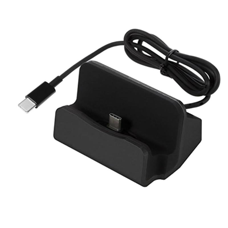 AXYO Type-C to Type-C 充電スタンド 充電クレードル 卓上ホルダー データ同期 3A5V USB-C to USB-C ケーブル ブラック