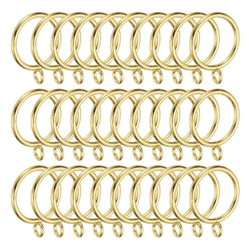 PATIKIL Curtain Rod Rings with Eyelets, Metal Drapery Ring for Curtain Rods Hoop Pins