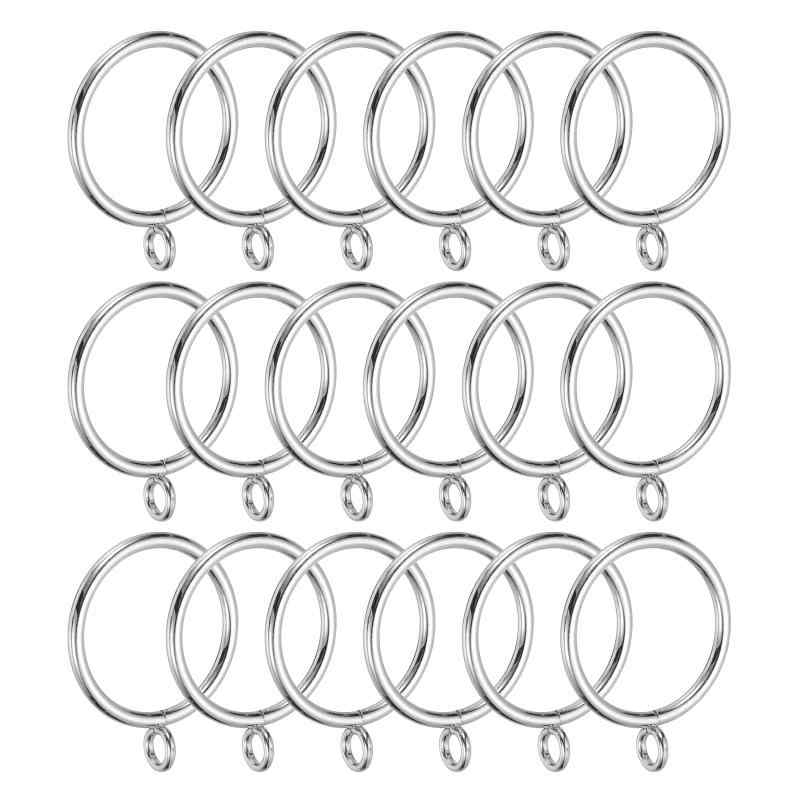 PATIKIL Curtain Rod Rings with Eyelets, Metal Drapery Ring for Curtain Rods Pins