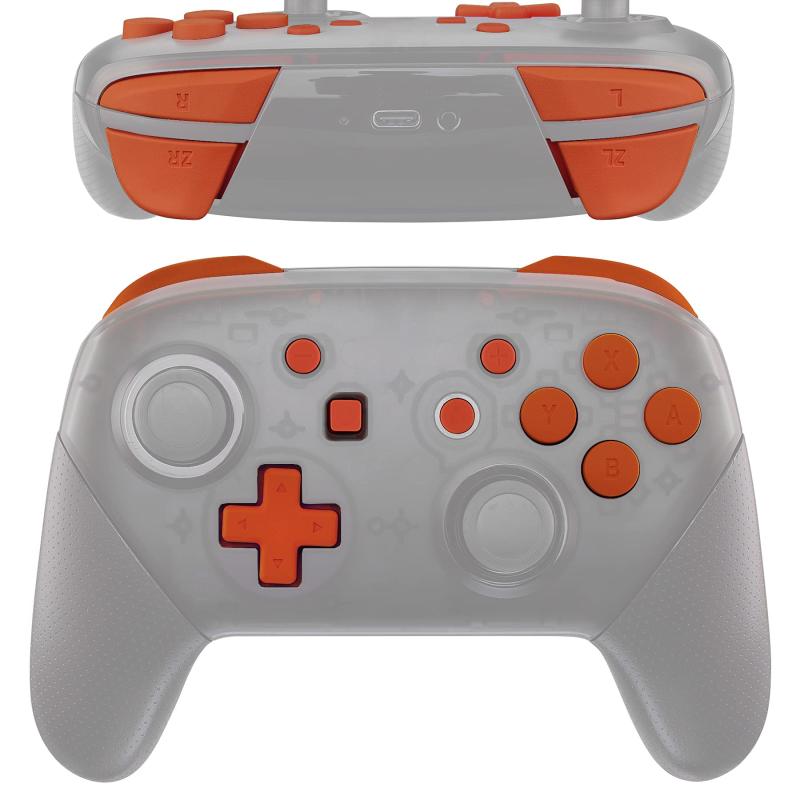 eXtremeRate Color Series Repair ABXY D-pad ZR ZL L R Keys for Nintendo Switch Pro Controller, DIY Replacement Full Set Buttons