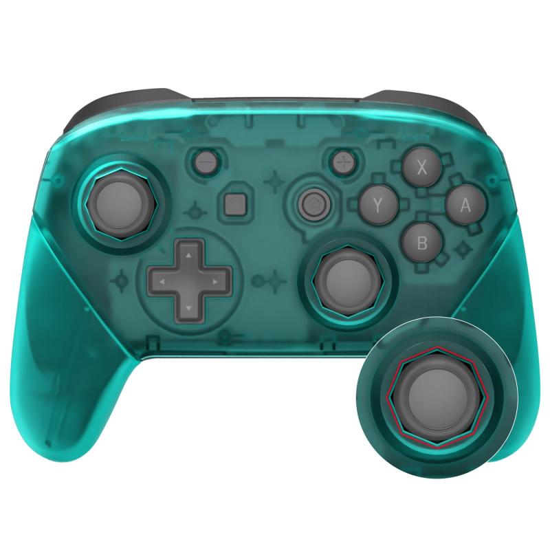 eXtremeRate switch proに対応用オクタゴナルゲートスティックデザインハウジングシェル、クリア素材のswitch プロコンに対応用ケース、プロコン カスタムパー-本体は付属していません