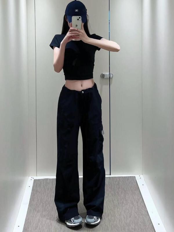 カーゴパンツ レディース ワークパンツ ズボン 長ズボン ボトムス ゆったり ワイド...