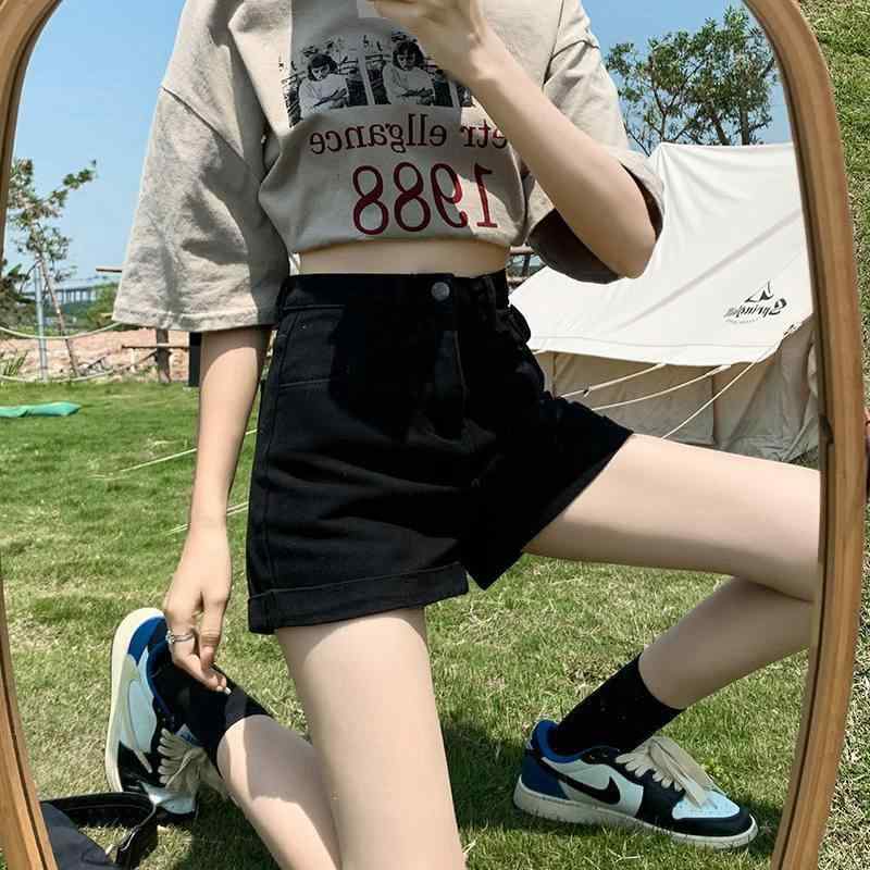 ・カテゴリ: デニムパンツ・スタイル: カジュアル、オフィス、通勤・デザイン: ワイドパンツ、ショートパンツ・股上: ハイウエスト・生地の厚さ: 普通・デザイン特徴: 無地、ロールアップ、ウォッシュ加工・素材: 綿100%（オールコットンデニム生地）・カラー展開: ホワイト、ブラック、ライトブルー、ダークブルー、ダークグレー・サイズ展開: S、M、L、XL、2XL