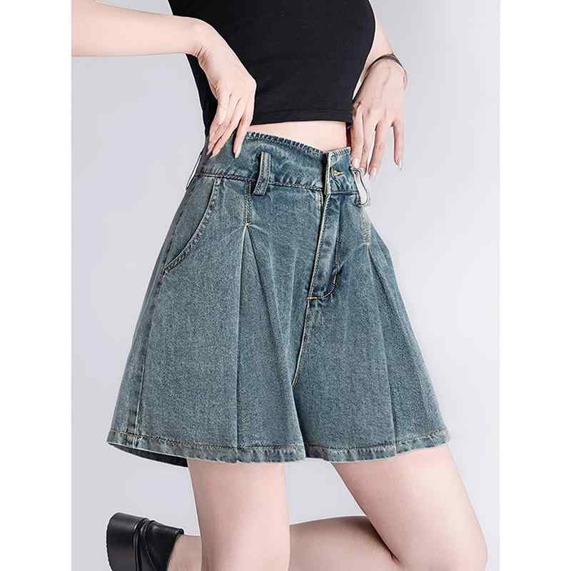 ・カテゴリ: デニムパンツ・主な素材: 綿 50%〜70%・パンツ丈: 3分丈・ウエスト: ハイウエスト・厚み: レギュラー・デザイン特徴: ポケット、パッチワーク・カラー展開: ヴィンテージブルー・サイズ展開: S、M、L、XL、2XL・スタイル: ストリートトレンド、快適カジュアル・パンツのシルエット: ワイド・伸縮性: なしな