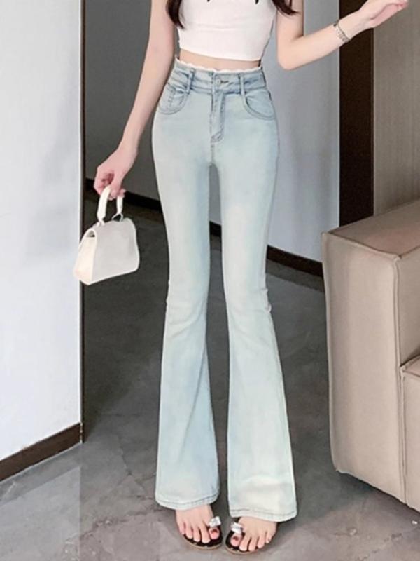 ジーンズ レディース デニム パンツ ジーパン ロングパンツ ズボン ボトムス ハイウエスト ウォッシュ加工 ブーツカット ベルボトム フレアパンツ 脚長 美脚 痩せ見え 細見え スッキリ 快適 カジュアル お出かけ 旅行 通勤 putera-10216986 GRATIQUE MIEI パッケージ画像