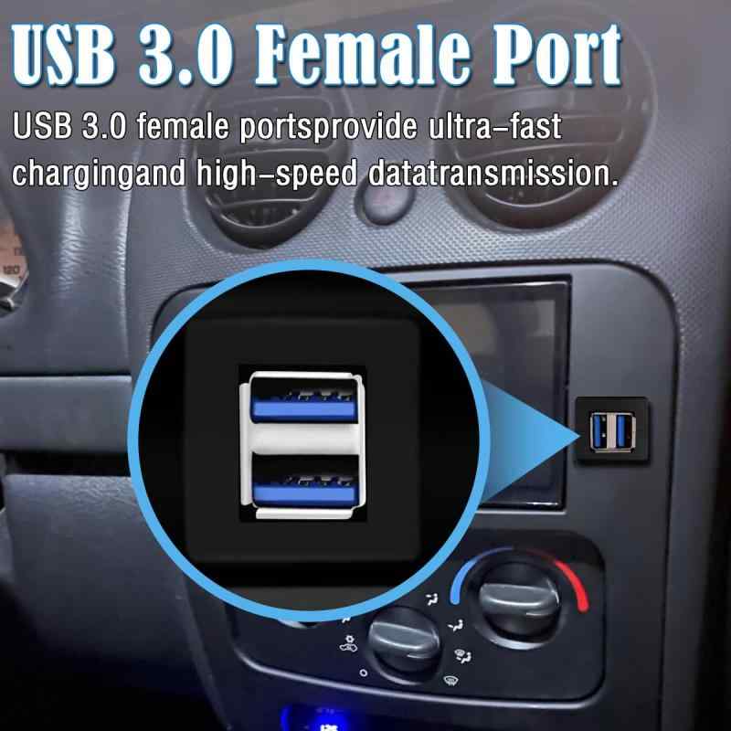 GRATIQUE MIEIのDAOKAI USBパネル埋め込み型ケーブル 角型 USB 3.0 延長ケーブル 1m/3フィート｜アングル3