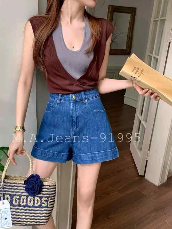 ショートパンツ レディース デニム 短パンツ ジーパン ボトムス ジーンズ ハーフパンツ キュロット 5分丈 五分丈 4分丈 四分丈 ハイウエスト 美脚 着痩せ 細見え 欧米風 カジュアル 薄手 伸縮 ストレッチ 普段