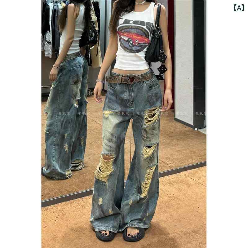 ・カテゴリ: デニムパンツ・スタイル: 通勤風、きれいめカジュアル・主な素材: デニム、綿・素材含有率: 80%以上90%未満・デザイン: サロペットパンツ・パンツ丈: フルレングス・ウエスト: ハイウエスト・生地の厚さ: 普通・トレンド要素: レトロ、クラッシュ加工・シルエット: ストレート・カラー展開: レトロブルー（アンクル丈/推奨身長140-155cm）、レトロブルー（レギュラー丈/推奨身長156-165cm）・サイズ展開: XXS（推奨体重32.5-38.5kg）、XS（推奨体重39-44kg）、S（推奨体重44.5-48.5kg）、M（推奨体重49-54kg）、L（推奨体重54.5-59kg）、XL（推奨体重59.5kg以上）