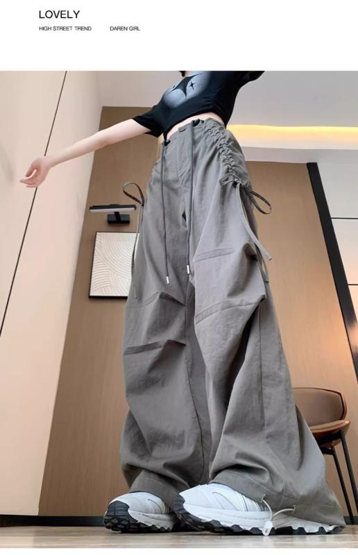 ・カテゴリ: カジュアルパンツ・主な素材: テンセル、ナイロン・スタイル: ワークパンツ・フィット感: ルーズフィット・パンツ丈: ロングパンツ・ウエスト: ハイウエスト・生地の厚さ: 薄手・デザイン要素: ポケット・カラー展開: グレー、アプリコットグリーン、ブラック・サイズ展開: S、M、L、XL・スタイル系統: 日韓カジュアル、韓国風・伸縮性: なし・対象性別: 女性