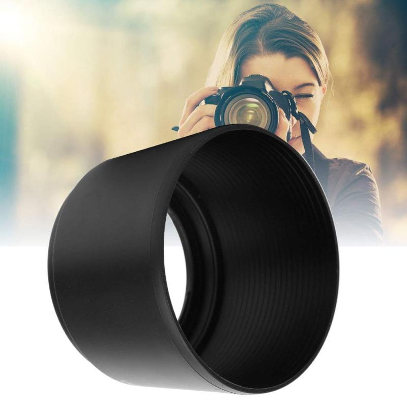 Vbestlife カメラレンズフード LH-61E ブラック プラスチックレンズフード オリンパス70-300mm f / 4.8-6.7カメラ用 チューリップフラワーレンズフード - 2