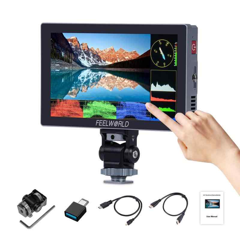 FEELWORLD P6X 5.5インチ 1000Nit カメラフィールドモニター 3D LUT、HDR、波形、9:16マーカー 1920x1080 タッチスクリーン4K HDMI 60HzをサポートDSLRカメラモニター5.5インチIPSタッチスクリーンモニター： FEELWORLD P6Xは、5.5インチのIPSタッチスクリーンを搭載したカメラモニターで、画面を指でスワイプしてクリックすることで正確に操作できます。1000nitの明るさ：FEELWORLD P6Xデジタル一眼レフカメラモニターは、1000nitの明るさ、1920x1080のフルHD解像度、1000:1の優れたコントラスト比により、すべてのフレームを正確に捉え、精細に描写します。カスタム3D LUT/フルアシスト機能： P6Xカメラモニターは、最大32セットのLUTのSDカード読み込みに対応しており、モニター上の画像に直接LUTを適用して、その場でさまざまなカラー効果を確認することができます。波形/ヒストグラムやベクトルレンジなどのツールで画像処理を最適化。4K HDMI高速伝送： FEELWORLD P6Xカメラモニターは、4K対応のHDMI入出力ポートを装備し、最大4K60Hzの伝送レートをサポートします。最大4096x2160/60pおよび3840x2160/60p信号に対応し、市販の最新デジタル一眼レフカメラとの互換性をします。軽量で耐久性に優れたオールアルミボディ：性能と携帯性の完璧なバランスは、このモニターに完璧に反映されています。