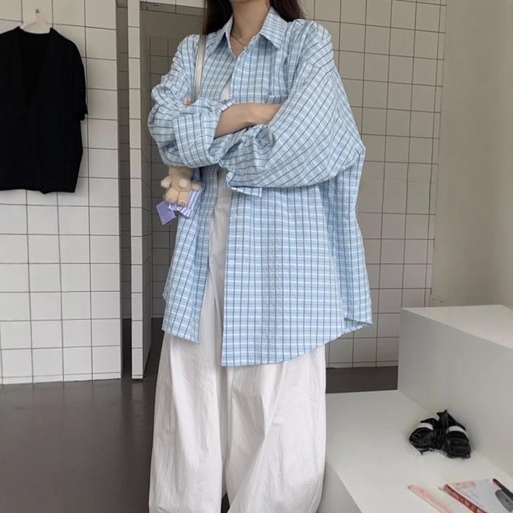 シャツ レディース 春夏 ブルー チェック柄 日焼け防止 長袖 紫外線対策 ライトアウター 羽織り トップス ブラウス …