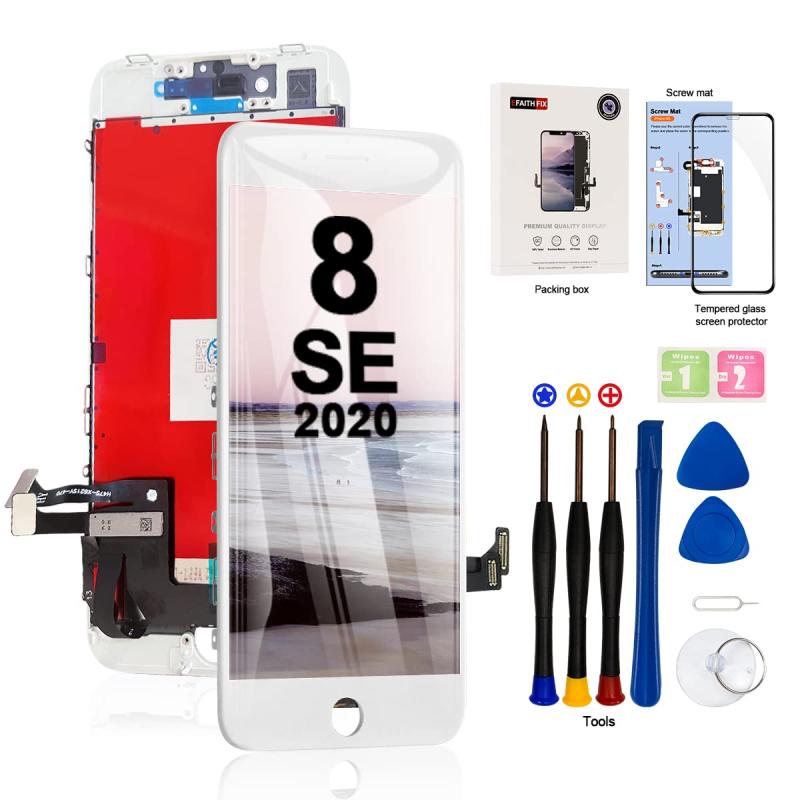 EFAITHFIX for iPhone 11 XR 6S 7 8 Plus 12 13 Mini LCD Screen Replacement Frame Assembly Display 3D Touch Screen Digitizer with