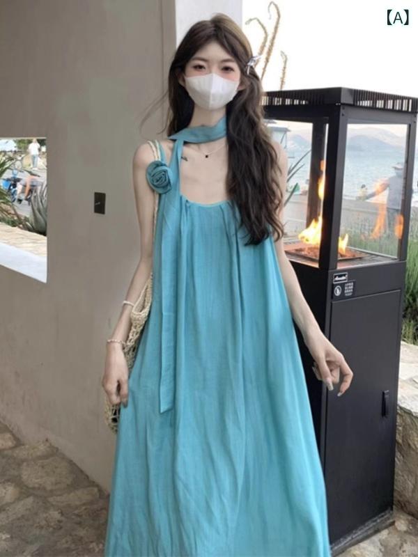 ワンピース レディース 春夏 キャミソールワンピース ロングワンピース マキシワンピース ドーパミンスタイル カラフル 法式 フレンチスタイル 小柄 低身長 リゾート 旅行 海 ビーチ サンドレス サマキシワン putera-10247401 GRATIQUE MIEI サンプル画像2